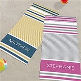 Turkish Stripes Personalized Beach Towel - 31097