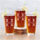 Lavish Last Name Etched Everyday Drinking Glasses - 31379