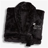 King and Queen Wedding Embroidered Luxury Fleece Robes - 31769