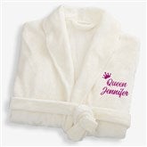 King and Queen Wedding Embroidered Luxury Fleece Robes - 31769
