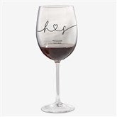 Drawn Together By Love Personalized Wine Glasses - 32434