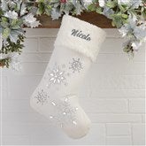 Ivory Snowflake Stocking