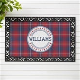 Patriotic Plaid Personalized Doormats - 36094