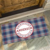 Patriotic Plaid Personalized Doormats - 36094