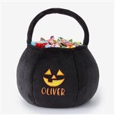 Jack-o-Lantern Embroidered Plush Halloween Treat Bag  - 36760