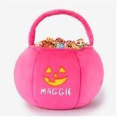 Jack-o-Lantern Embroidered Plush Halloween Treat Bag  - 36760