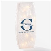 Lavish Last Name Personalized Frosted Tabletop Light - 36817