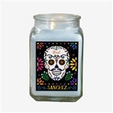 Day of the Dead Personalized Scented Glass Candle Jar  - 38546