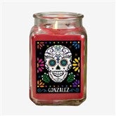 Day of the Dead Personalized Scented Glass Candle Jar  - 38546