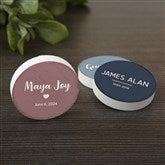 Round Name & Date Magnet
