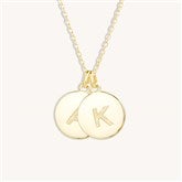 Gold 2 Initial Necklace