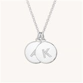 Silver 2 Initial Necklace