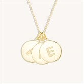 Gold 3 Initial Necklace