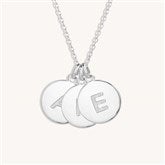 Silver 3 Initial Necklace