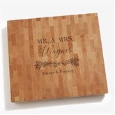 Laurels Of Love Personalized Butcher Block Cutting Board  - 40551