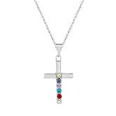 Silver Cross 5 Birthstone