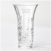 Vera Wang Engraved Crystal Leaf Vase for Weddings & Anniversaries