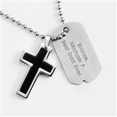 Black Cross Dog Tag