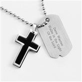 Black Cross Dog Tag