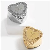 Engraved Scroll Heart Keepsake Box for Her - 41883