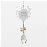 Winged Heart Suncatcher - Engraved Memorial - 42665
