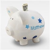 Blue Dot Piggy Bank