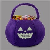 Jack-o-Lantern Personalized Halloween Pumpkin Treat Bags - Glow-In-The-Dark - 43326