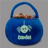 Glow-In-The-Dark Halloween Characters Personalized Plush Pumpkin Treat Bags - 43334
