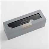 Metallic Grey Watch Box