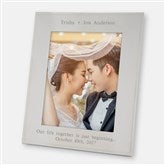 Engraved Wedding Tremont Silver 8x10 Picture Frame  - 43754