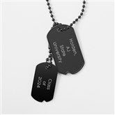 All Black Matte Dog Tag