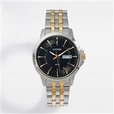 Two Tone Black Face Watch