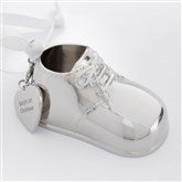 Engraved Silver Baby Bootie Metal Ornament  - 45403