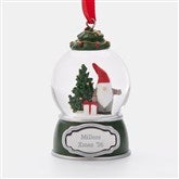 Engraved Gnome with Gifts Snow Globe Ornament   - 45415