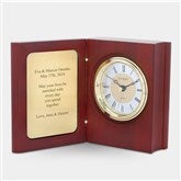Mahogany Gold Book Clock