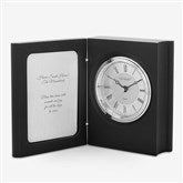 Black & Silver Book Clock