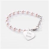Pink Silver Baby Bracelet