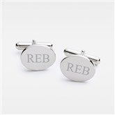 Silver Oval Cuff Links