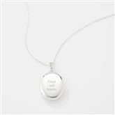 Silver Oval Locket Dmnd