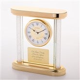 Gold Glass Column Clock