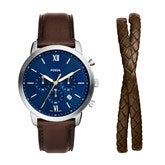 Brown Watch Bracelet Set
