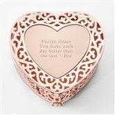 Rose Gold Heart Box