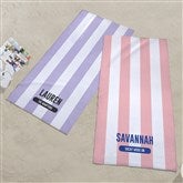 Sunkissed Stripes Personalized Beach Towels - 47745