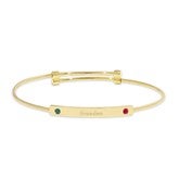 Gold Bracelet-2 Stones