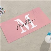 Simple Signature Personalized Beach Towels - 48084