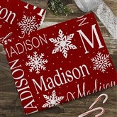 Christmas Snowflake Repeating Name Personalized Wrapping Paper - 48904