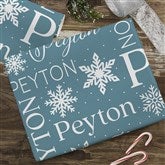 Christmas Snowflake Repeating Name Personalized Wrapping Paper - 48904