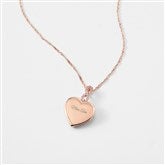 Kittenish Engraved Rose Gold Infinity Bail Heart Locket    - 52313