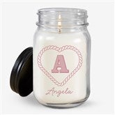 Kittenish Personalized Heart Mason Jar Candle    - 52512