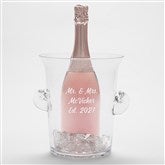 Kittenish Engraved Glass Ice Bucket  Chiller with Handles  - 53481